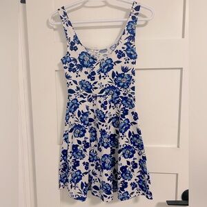 Blue floral dress